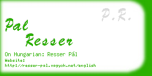 pal resser business card